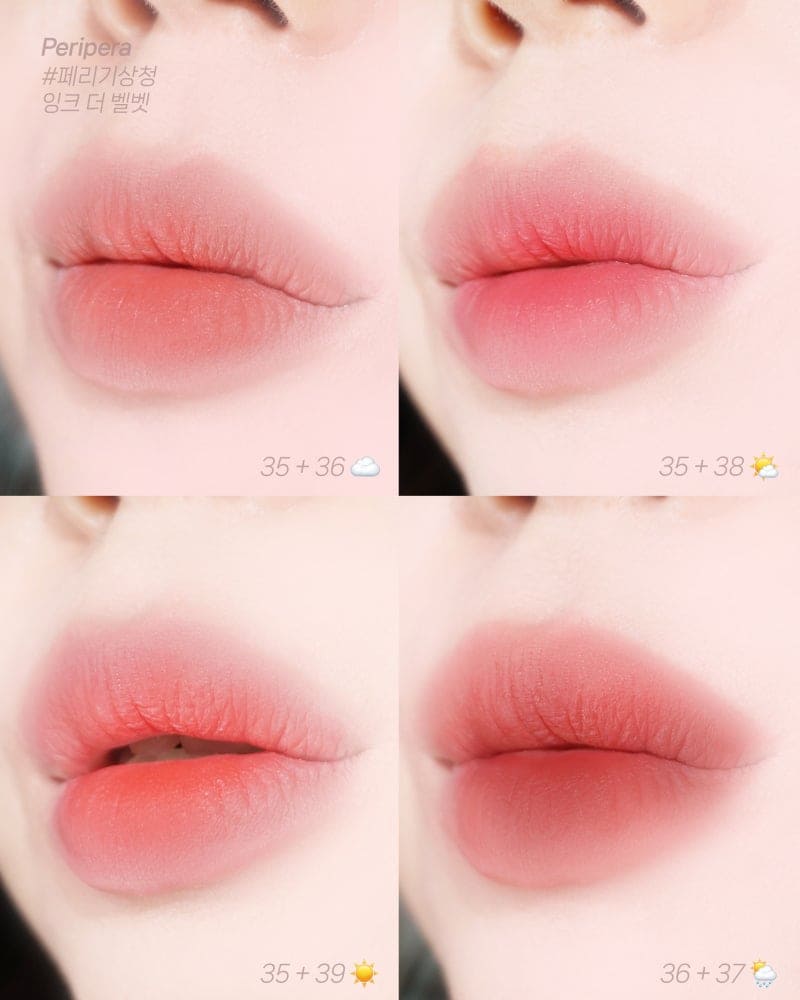 PeriPera ink the velvet Kiyo Paris combinaison rouge à lèvre